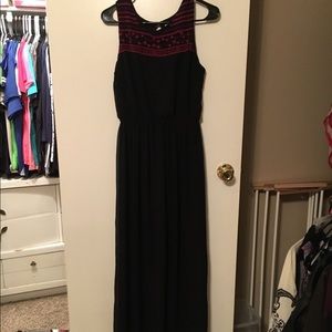 Black long flow dress